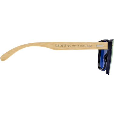 Logo trade advertising products picture of: Tan sunglasses with bamboo temples
