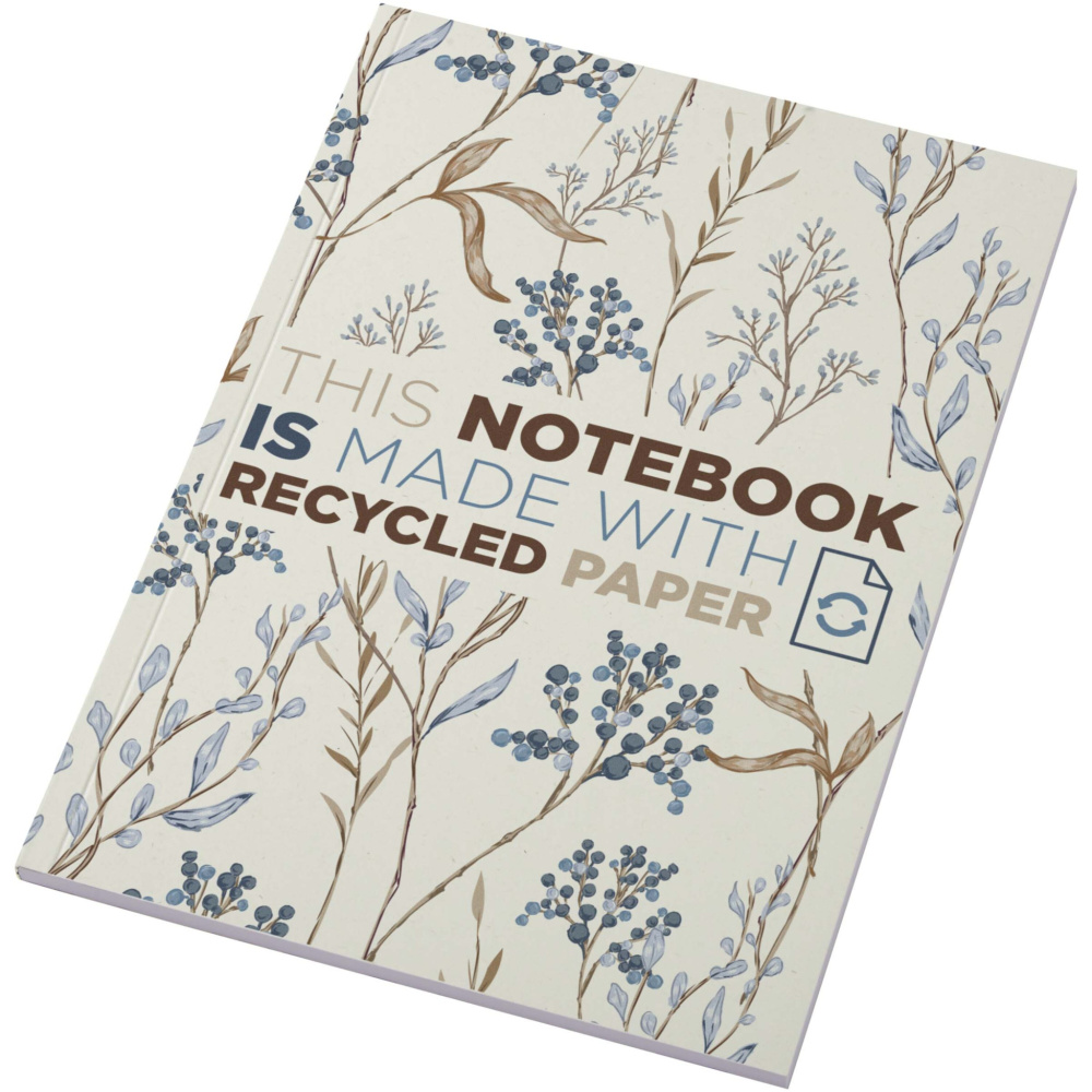 Logo trade promotional giveaway photo of: Novella Austen A5 recycled soft cover notebook - 50 sheets