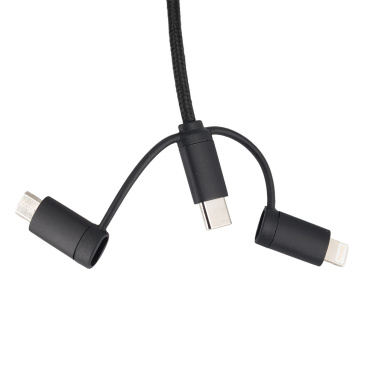 Logo trade promotional products image of: Cable 4in1 with illuminated logo - LH-ZM02