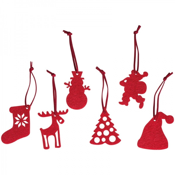 Logo trade promotional products image of: 6-piece Christmas tree decorations FERGUS