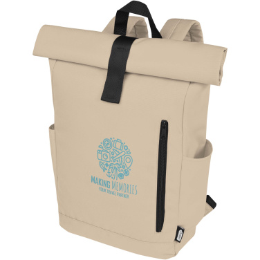 Logo trade promotional products picture of: Byron 15.6" GRS RPET roll-top backpack 18L