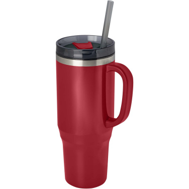Logo trade promotional giveaways image of: Melbourne 1200 ml RCS certified insulated tumbler with straw
