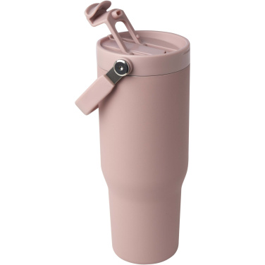 Logotrade business gift image of: Bronx 900 ml RCS recycled stainless steel copper vacuum insulated tumbler with dual function lid