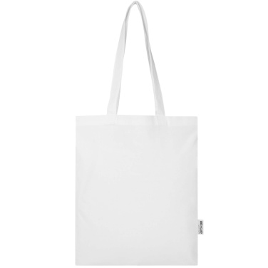 Logo trade promotional gifts picture of: Madras Blend 140 g/m² GRS recycled cotton tote bag 7L
