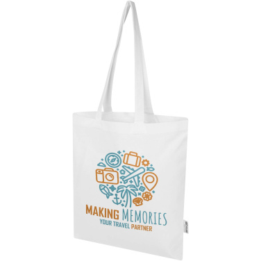 Logotrade corporate gift picture of: Madras Blend 140 g/m² GRS recycled cotton tote bag 7L