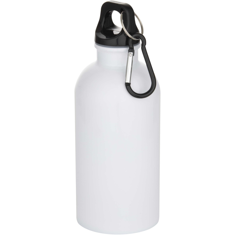 Logo trade promotional products picture of: Oregon 400 ml sublimation RCS recycled single wall stainless steel water bottle with carabiner