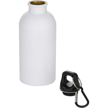 Logo trade promotional merchandise picture of: Oregon 400 ml sublimation RCS recycled single wall stainless steel water bottle with carabiner