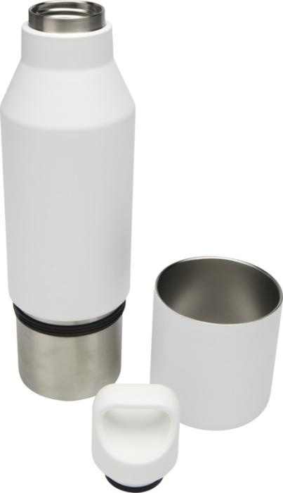 Logo trade promotional merchandise image of: Odessy 600 ml RCS certified recycled stainless steel insulated bottle with 300 ml cup