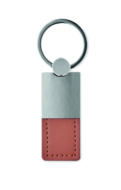 Logotrade promotional merchandise picture of: PU and metal key ring Helsinki