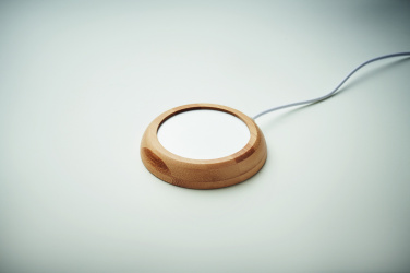 Logo trade promotional products image of: Bamboo mug warmer with USB