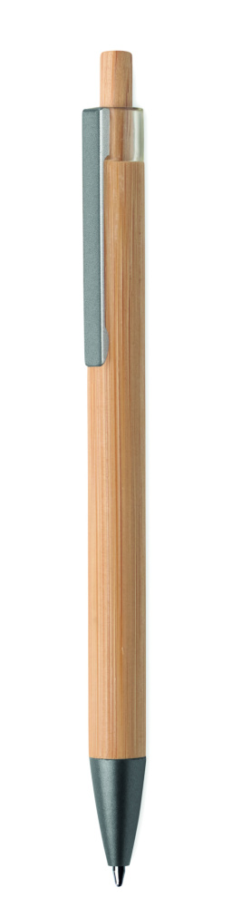 Logo trade advertising products picture of: Push button bamboo pen
