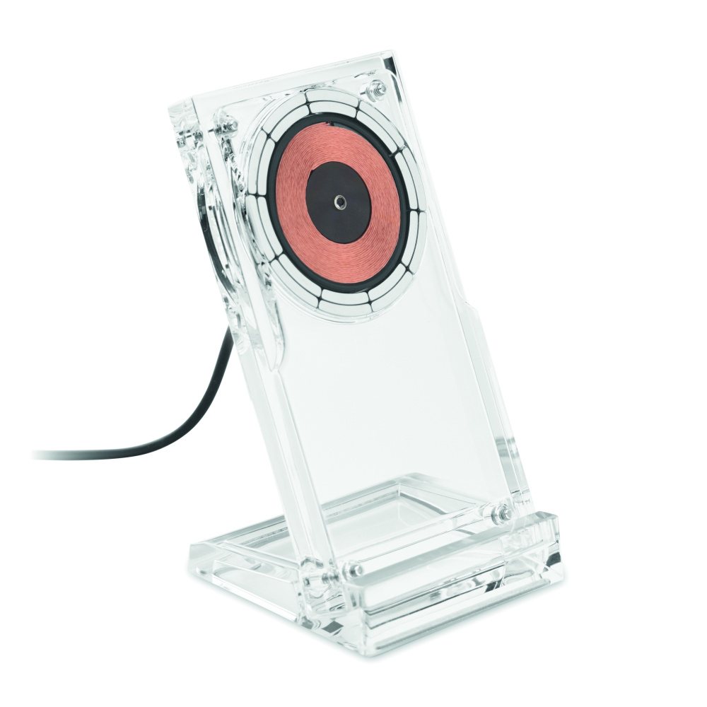 Logo trade promotional merchandise photo of: Acrylic wireless charger 15W