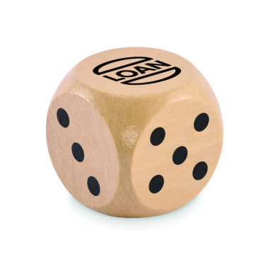 Logo trade advertising products picture of: Schima wooden dice 5cm dia