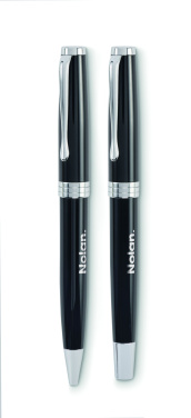 Logo trade promotional products image of: Ball pen and roller set