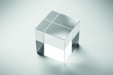 Logo trade promotional giveaways image of: Glass cube award
