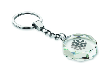 Logotrade promotional merchandise image of: Glass round award key ring