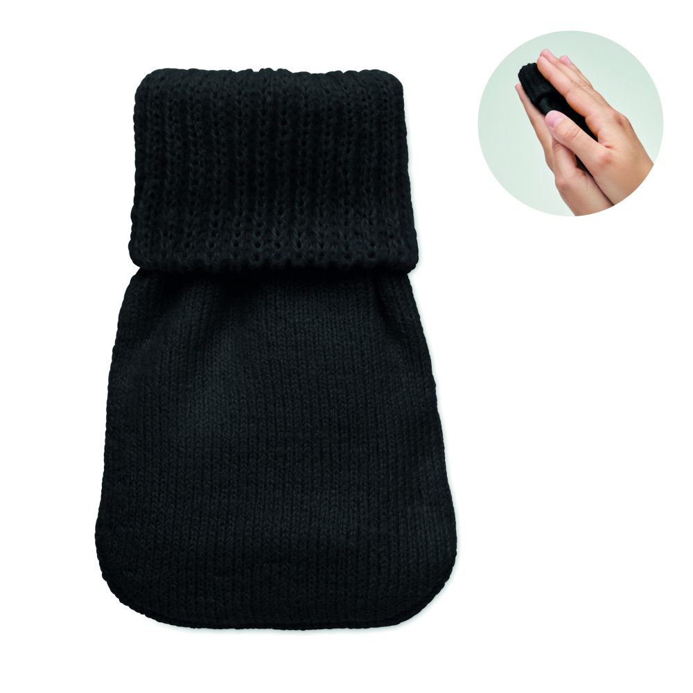 Logo trade promotional merchandise photo of: Hand warmer knitted polyester