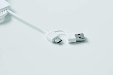 Logo trade promotional merchandise picture of: 2 in 1 charging cable type-C