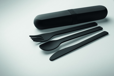 Logo trade corporate gifts picture of: Cutlery set and case in PLA