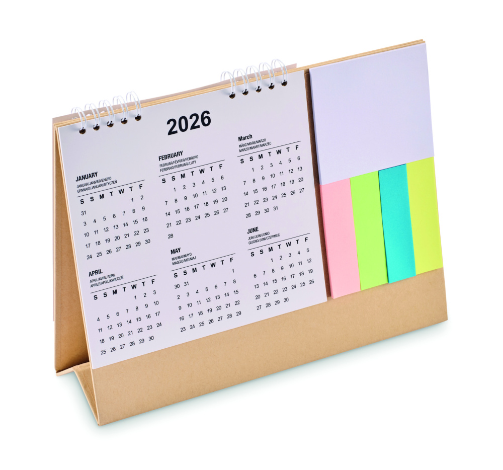 Logo trade promotional items image of: Desk calendar with memo pad