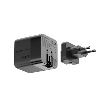 Logo trade promotional gifts image of: Urban Vitamin Mendocino 65W GaN charger retractable cable