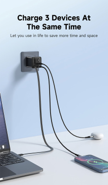 Logotrade promotional product picture of: Urban Vitamin Mendocino 65W GaN charger retractable cable