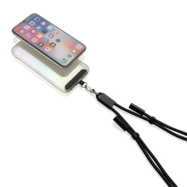 Logotrade promotional merchandise picture of: LoopAmp RCS RPET adjustable phone cord with 60W cable