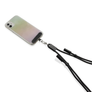 Logotrade corporate gift picture of: LoopAmp RCS RPET adjustable phone cord with 60W cable