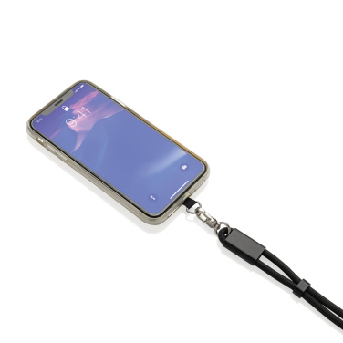 Logo trade promotional giveaway photo of: LoopAmp RCS RPET adjustable phone wrist strap 60W cable