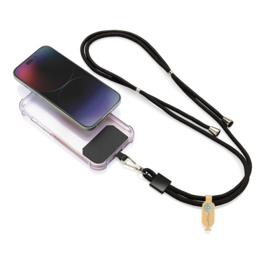 Logotrade promotional item image of: CarryLoop RCS recycled PET adjustable phone holder lanyard