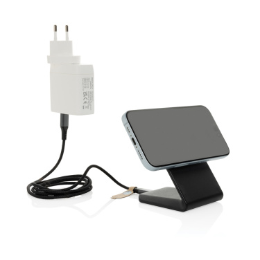 Logotrade promotional products photo of: VoltPerch RCS recycled plastic 15W magnetic wireless charger