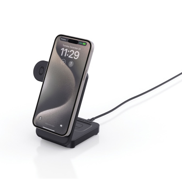 Logo trade business gifts image of: Urban Vitamin Arcadia RCS rplastic 15W 3in1 magnetic charger