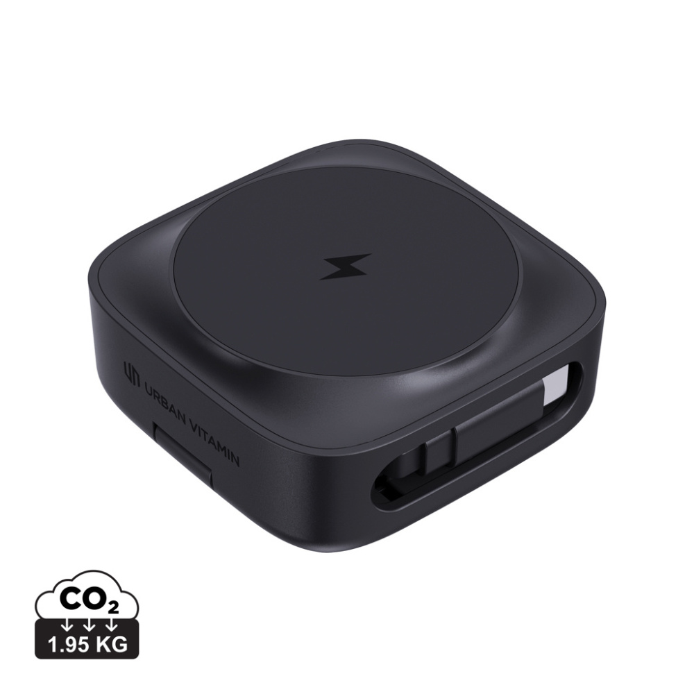 Logo trade business gift photo of: Urban Vitamin Goleta 2-in-1 15W magnetic wireless charger