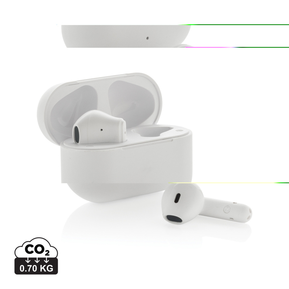 Logo trade promotional items picture of: Tunevo RCS recycled plastic wireless earbuds
