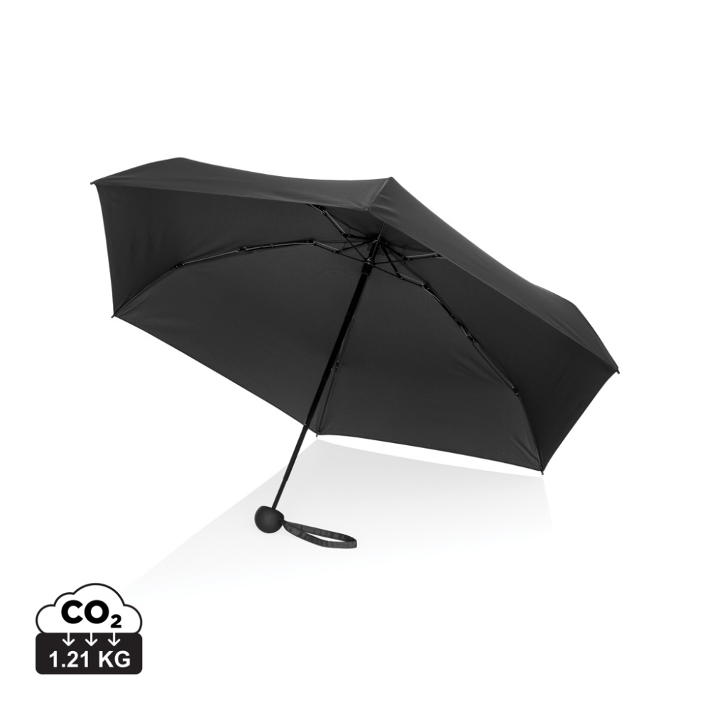 Logotrade promotional item image of: 19.5" Aware™ RPET super mini manual 190T Pongee umbrella
