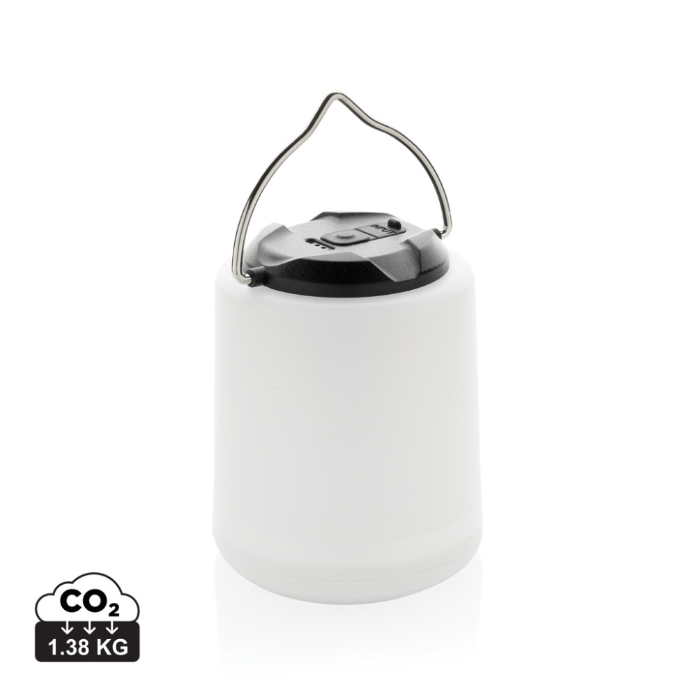 Logotrade promotional giveaways photo of: Limio RCS recycled plastic portable re-chargeable table lamp