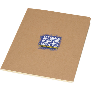 Logo trade corporate gift photo of: Slyk A5 kraft cahier notebook with ruled pages