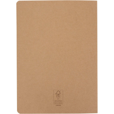 Logo trade promotional products image of: Slyk A5 kraft cahier notebook with dotted pages