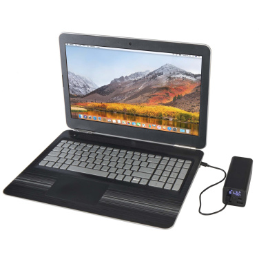 Logo trade promotional merchandise image of: Acamar 20.000 mAh 70W recycled aluminium laptop power bank