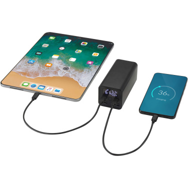 Logo trade business gifts image of: Acamar 20.000 mAh 70W recycled aluminium laptop power bank