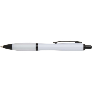 Logo trade advertising products image of: Nash recycled plastic ballpoint pen with black trims (black ink)