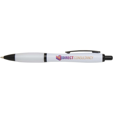 Logotrade advertising products photo of: Nash recycled plastic ballpoint pen with black trims (black ink)
