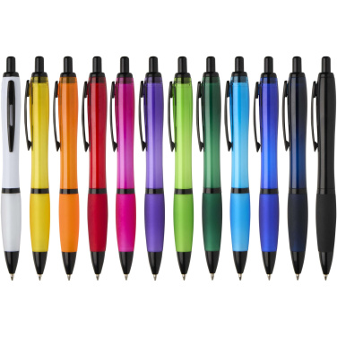 Logo trade advertising products picture of: Nash recycled plastic ballpoint pen with black trims (black ink)