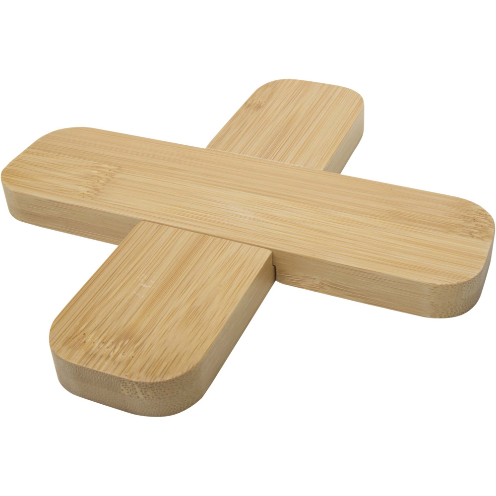 Logo trade promotional item photo of: Croc bamboo trivet - large