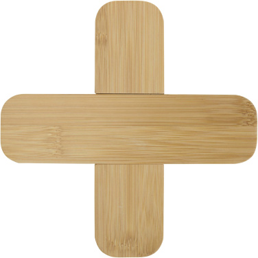 Logotrade advertising products photo of: Croc bamboo trivet - large