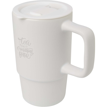 Logotrade promotional merchandise photo of: Carter 450 ml ceramic mug with plastic lid