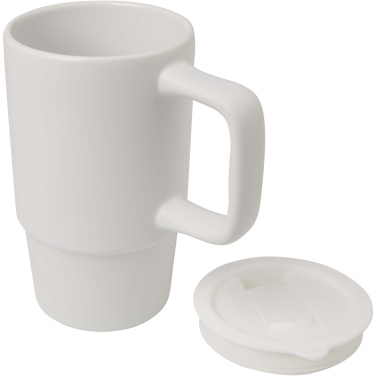 Logotrade promotional gift picture of: Carter 450 ml ceramic mug with plastic lid