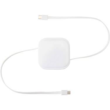 Logo trade corporate gifts image of: Gloas 5-in-1 recycled retractable data sync and 100W fast charge cable with smartphone tool kit