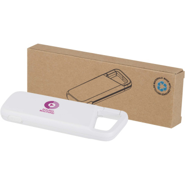 Logo trade business gift photo of: Alkes 5000 mAh 12W recycled plastic water resistant power bank with carabiner