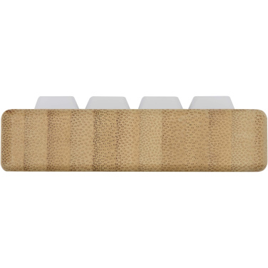 Logotrade business gift image of: Algol recycled plastic phone stand and fidget toy with bamboo details